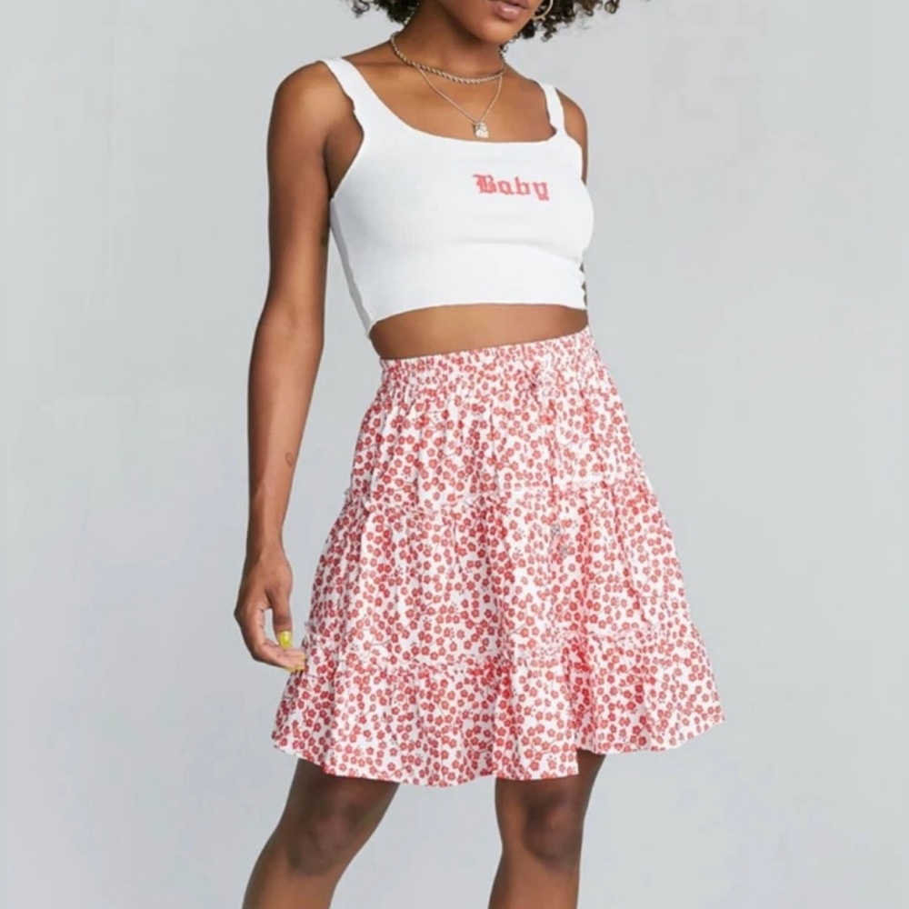 She+Sky Princess Polly Floral Tiered Mini Skirt